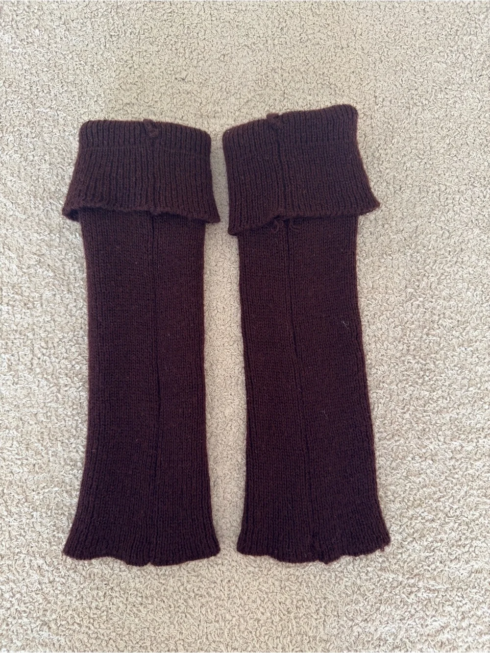 Cozy Chocolate Brown Floral Boot Cuffs 🤎🧶